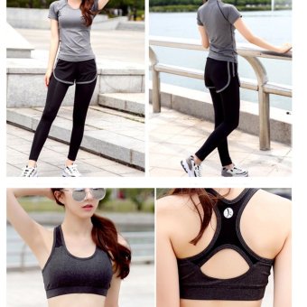 Dolly เซ็ทชุดโยคะ 3 ชิ้น กางเกงขายาว(4021) + เสื้อแขนสั้น(4001) + บรา(4032) สีเทา Dolly เซ็ทชุดโยคะ 3 ชิ้น กางเกงขายาว(4021) + เสื้อแขนสั้น(4001) + บรา(4032) สีเทา