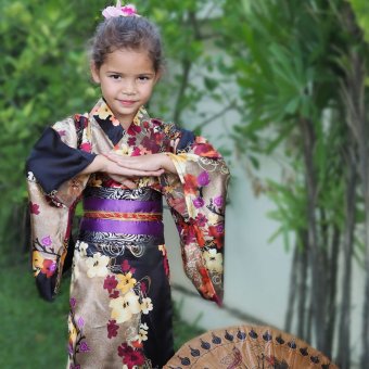 Princess of Asia ชุดกิโมโนญี่ปุ่นเด็ก (สีดำ) Princess of Asia ชุดกิโมโนญี่ปุ่นเด็ก (สีดำ)