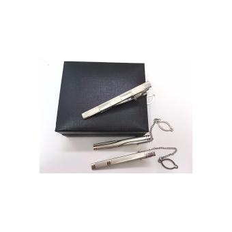 DUDEESHOP ที่หนีบเนคไท set 3 ชิ้น (PACK: 3 แบบ) silver DUDEESHOP ที่หนีบเนคไท set 3 ชิ้น (PACK: 3 แบบ) silver