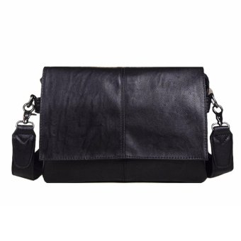 Stmartshop กระเป๋าสะพายข้างหนังใหม่ Messenger Style Bag รุ่น 6002(สีดำ) Stmartshop กระเป๋าสะพายข้างหนังใหม่ Messenger Style Bag รุ่น 6002(สีดำ)