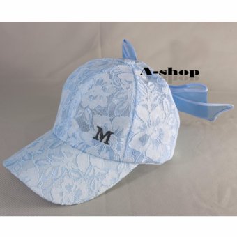 A-shop หมวกแก๊ป หมวกแฟชั่น ผู้หญิง ลายลูกไม้ สีฟ้า Hat0120-09 A-shop หมวกแก๊ป หมวกแฟชั่น ผู้หญิง ลายลูกไม้ สีฟ้า Hat0120-09
