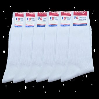 FAMILY SOCKS ถุงเท้านักเรียนสีขาวไนล่อน FREE SIZE (6 คู่) FAMILY SOCKS ถุงเท้านักเรียนสีขาวไนล่อน FREE SIZE (6 คู่)