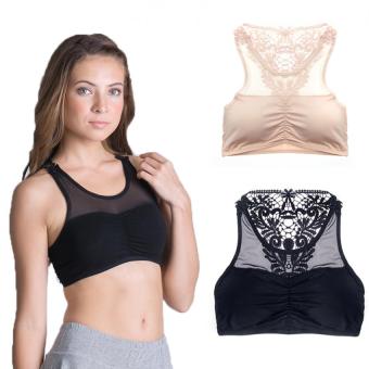 PBx Sexy Flower Bra Back - เซ็ทบราซีทรูหลังลูกไม้ 2ตัว (สีดำ+ สีเนื้อ) PBx Sexy Flower Bra Back - เซ็ทบราซีทรูหลังลูกไม้ 2ตัว (สีดำ+ สีเนื้อ)