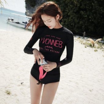 S077 ชุดว่ายน้ำแขนยาว Women's Bikini Sexy Neoprene Colorful Beach Bikini 2 Pieces Swimwear Swimsuit S077 ชุดว่ายน้ำแขนยาว Women's Bikini Sexy Neoprene Colorful Beach Bikini 2 Pieces Swimwear Swimsuit