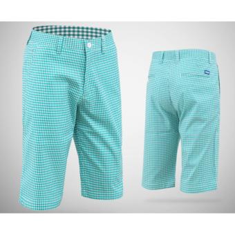 EXCEED กางเกงกอล์ฟขาสั้น KUZ010 #3 สีลายตาข่ายสีเขียว PGM Men's Golf Short Gentleman Plaid Quick Dry Sport Trousers Summer Breathable Short XXS-3XL GREEN COLOUR EXCEED กางเกงกอล์ฟขาสั้น KUZ010 #3 สีลายตาข่ายสีเขียว PGM Men's Golf Short Gentleman Plaid Quick Dry Sport Trousers Summer Breathable Short XXS-3XL GREEN COLOUR