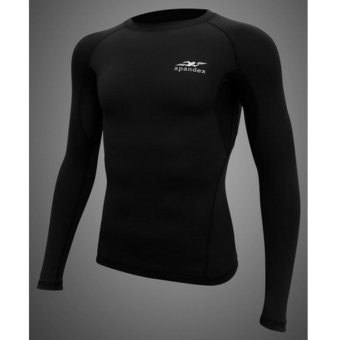 Spandex เสื้อรัดกล้ามเนื้อแขนยาว รุ่น S001 สีดำ S Spandex เสื้อรัดกล้ามเนื้อแขนยาว รุ่น S001 สีดำ S