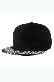 ลายสีดำหมวกเบสบอล Snapback ปรับได้สีดำ ลายสีดำหมวกเบสบอล Snapback ปรับได้สีดำ