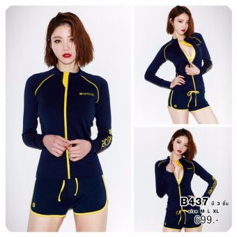 B437 ชุดว่ายน้ำแขนยาว มี 3ชิ้น ไซร์ M-XL กัน UV 50% B437 ชุดว่ายน้ำแขนยาว มี 3ชิ้น ไซร์ M-XL กัน UV 50%