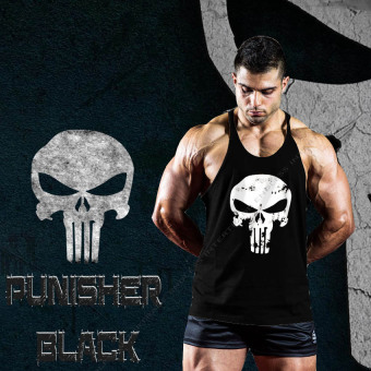 Elit Gym เสื้อกล้าม เข้ารูป เสื้อฟิตเนส ออกกำลังกาย Punisher Black Tank Top Gym Fitness (สีดำ) Elit Gym เสื้อกล้าม เข้ารูป เสื้อฟิตเนส ออกกำลังกาย Punisher Black Tank Top Gym Fitness (สีดำ)