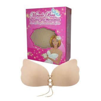 Miracle Bra ซิลิโคนบรา บราปีกนก แบบรูดเชือกตรงกลาง (สีเนื้อ) - 1 กล่อง Miracle Bra ซิลิโคนบรา บราปีกนก แบบรูดเชือกตรงกลาง (สีเนื้อ) - 1 กล่อง