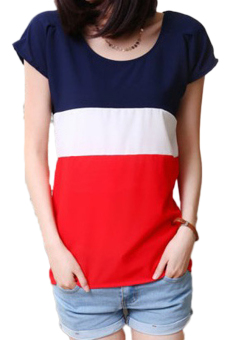 ชีฟอง Fancyqube เสื้อยืดสีแดง ชีฟอง Fancyqube เสื้อยืดสีแดง