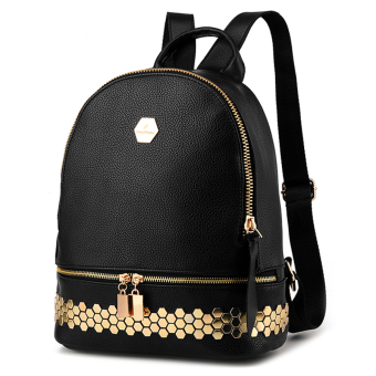 Little Bag กระเป๋าเป้สะพายหลัง กระเป๋าเป้เกาหลี กระเป๋าสะพายหลังผู้หญิง backpack women รุ่น LP-092 (สีดำ/สีทอง) Little Bag กระเป๋าเป้สะพายหลัง กระเป๋าเป้เกาหลี กระเป๋าสะพายหลังผู้หญิง backpack women รุ่น LP-092 (สีดำ/สีทอง)