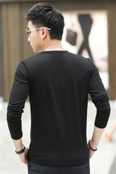 แฟชั่นเกาหลีผ้ายืดแขนยาว Hotyv ฝ้ายสบาย ๆ เสื้อยืด HTS033 สีดำ แฟชั่นเกาหลีผ้ายืดแขนยาว Hotyv ฝ้ายสบาย ๆ เสื้อยืด HTS033 สีดำ