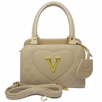 P&P Fashion Women Bag V กระเป๋าถือแฟชั่นพร้อมสะพายข้างขายดี (สีครีม) P&P Fashion Women Bag V กระเป๋าถือแฟชั่นพร้อมสะพายข้างขายดี (สีครีม)