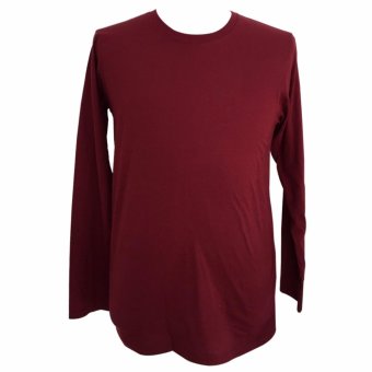 Chahom เสื้อยืดคอกลม แขนยาว สีแดงเลือดหมู Chahom เสื้อยืดคอกลม แขนยาว สีแดงเลือดหมู