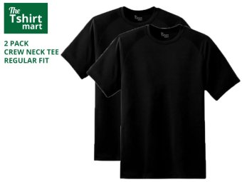 แพ็ค 2 Tshirt ทีเชิ๊ตมาร์ท เสื้อยืดผ้าฝ้าย100% ทรง Regular Fit สีดำ แพ็ค 2 Tshirt ทีเชิ๊ตมาร์ท เสื้อยืดผ้าฝ้าย100% ทรง Regular Fit สีดำ