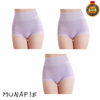 MUNAFIE MODEL 2 กางเกงในเก็บพุงจากญี่ปุ่น กางเกงสเตย์ กางเกงในลดไขมัน (สีม่วง)Set 3pcs MUNAFIE MODEL 2 กางเกงในเก็บพุงจากญี่ปุ่น กางเกงสเตย์ กางเกงในลดไขมัน (สีม่วง)Set 3pcs