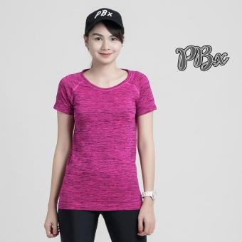 PBx - Exercise Lady T Shirt -เสื้อออกกำลังกาย ฟิตเนท ปั่นจักรยาน พิลาทิสสำหรับผู้หญิง สีชมพู PBx - Exercise Lady T Shirt -เสื้อออกกำลังกาย ฟิตเนท ปั่นจักรยาน พิลาทิสสำหรับผู้หญิง สีชมพู