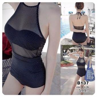 B137 ชุดว่ายน้ำทูพีช (สีดำ)ไซร์ M-XL กัน UV 50% B137 ชุดว่ายน้ำทูพีช (สีดำ)ไซร์ M-XL กัน UV 50%
