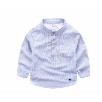 d2kids เสื้อเชิ๊ตเด็กชายคอจีน ผ้านิ่ม คุณภาพดี (สีฟ้า) d2kids เสื้อเชิ๊ตเด็กชายคอจีน ผ้านิ่ม คุณภาพดี (สีฟ้า)