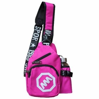 Peimm Modello Shoulder Bag กระเป๋าสะพายพาดลำตัว กระเป๋าคาดอก ช่องแยกส่วนใส่ขวดน้ำ สไตส์เกาหลี (สีชมพู) Peimm Modello Shoulder Bag กระเป๋าสะพายพาดลำตัว กระเป๋าคาดอก ช่องแยกส่วนใส่ขวดน้ำ สไตส์เกาหลี (สีชมพู)