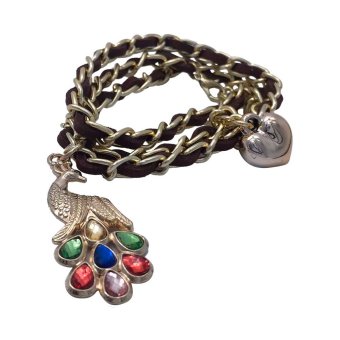 กำไลข้อมือยาว นกยูง สีน้ำตาล กำไลข้อมือยาว นกยูง สีน้ำตาล