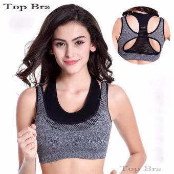 Top Bra บรากระชับหน้าอก 2 ชั้น สปอร์ตบรากระชับไร้รอย No.086 - Grey Top Bra บรากระชับหน้าอก 2 ชั้น สปอร์ตบรากระชับไร้รอย No.086 - Grey