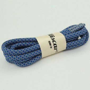 กีฬารอบเชือกผูกรองเท้าวิ่งวิ่งสะท้อน Shoestrings ฝีมือด้วยเชือกสีน้ำเงิน กีฬารอบเชือกผูกรองเท้าวิ่งวิ่งสะท้อน Shoestrings ฝีมือด้วยเชือกสีน้ำเงิน