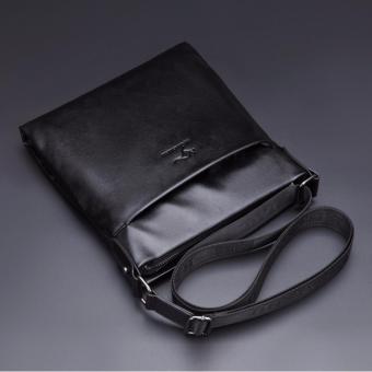 HINS KANGAROO กระเป๋าสะพายข้างผู้ชาย No.6690-2 หนังเรียบ (สีดำ) HINS KANGAROO กระเป๋าสะพายข้างผู้ชาย No.6690-2 หนังเรียบ (สีดำ)
