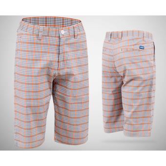 EXCEED กางเกงกอล์ฟขาสั้น KUZ010 #5 สีเทาเส้นส้ม PGM Men's Golf Short Gentleman Plaid Quick Dry Sport Trousers Summer Breathable Short XXS-3XL GREY-ORANGE COLOUR EXCEED กางเกงกอล์ฟขาสั้น KUZ010 #5 สีเทาเส้นส้ม PGM Men's Golf Short Gentleman Plaid Quick Dry Sport Trousers Summer Breathable Short XXS-3XL GREY-ORANGE COLOUR