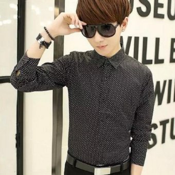 Mod เสื้อเชิ้ตคอปกแขนยาว ผู้ชาย (สรดำลายจุด) รุ่น 009 Mod เสื้อเชิ้ตคอปกแขนยาว ผู้ชาย (สรดำลายจุด) รุ่น 009