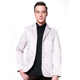 B&B menswear & Fashion เสื้อสูทลำลอง Plain Casual Suit (SILVER Metallic) B&B menswear & Fashion เสื้อสูทลำลอง Plain Casual Suit (SILVER Metallic)