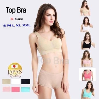 Top Bra ชุดชั้นในกระชับไร้รอยต่อ แพ็ค 6 ตัว 6 สี No.083 - (Black/White/Beige/Rose/Pink/Blue) Top Bra ชุดชั้นในกระชับไร้รอยต่อ แพ็ค 6 ตัว 6 สี No.083 - (Black/White/Beige/Rose/Pink/Blue)
