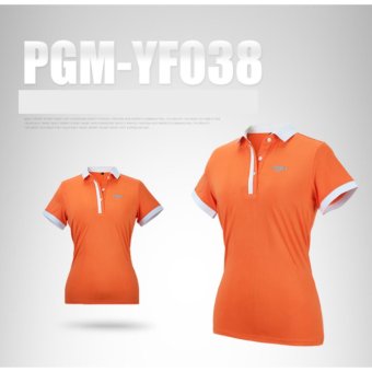 EXCEED GOLF LADY SHIRT ORANGE COLOUR เสื้อกอล์ฟสุภาพสตรีแขนสั้น PGM สีส้ม (YF038) EXCEED GOLF LADY SHIRT ORANGE COLOUR เสื้อกอล์ฟสุภาพสตรีแขนสั้น PGM สีส้ม (YF038)