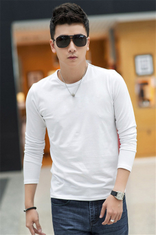 แฟชั่นเกาหลีผ้ายืดแขนยาว Hotyv ฝ้ายสบาย ๆ เสื้อยืด HTS033 ขาว แฟชั่นเกาหลีผ้ายืดแขนยาว Hotyv ฝ้ายสบาย ๆ เสื้อยืด HTS033 ขาว