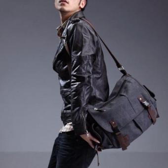 Osaka กระเป๋าผู้ชายสะพายข้าง ผ้าCANVAS รุ่น NE43 - Black Osaka กระเป๋าผู้ชายสะพายข้าง ผ้าCANVAS รุ่น NE43 - Black