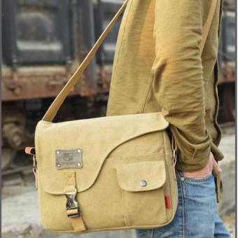 Osaka กระเป๋าสะพายข้าง ผ้า CANVAS รุ่น NK305 - สีกากีอมเขียว Osaka กระเป๋าสะพายข้าง ผ้า CANVAS รุ่น NK305 - สีกากีอมเขียว