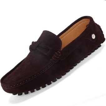 PINSV รองเท้าหนังลำลอง Loafers แฟลตคนออกแบบ (สีน้ำตาล) PINSV รองเท้าหนังลำลอง Loafers แฟลตคนออกแบบ (สีน้ำตาล)