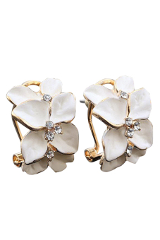 BlueLans คริสตัล Gardenia หูเข็มขัดต่างหู (ขาว) BlueLans คริสตัล Gardenia หูเข็มขัดต่างหู (ขาว)