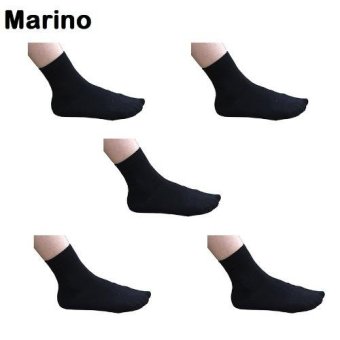 Marino ถุงเท้าข้อสั้นสีดำ ถุงเท้าสำหรับผู้ชายและผู้หญิง (แพ็ค 5 คู่) No.S045 - สีดำ Marino ถุงเท้าข้อสั้นสีดำ ถุงเท้าสำหรับผู้ชายและผู้หญิง (แพ็ค 5 คู่) No.S045 - สีดำ