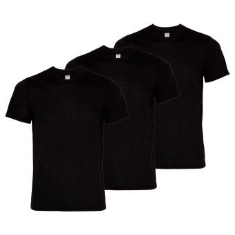 ASSIGN เสื้อคอกลม ชาย สีดำ แพ็ค 3 ตัว ASSIGN เสื้อคอกลม ชาย สีดำ แพ็ค 3 ตัว