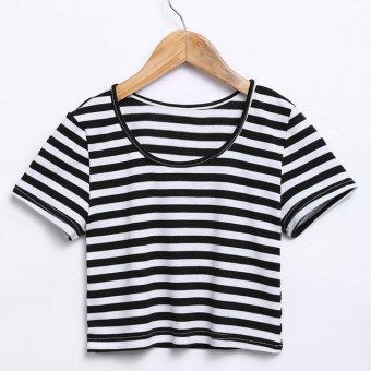 เซ็กซี่หญิงแขนสั้น ๆ ไซเบอร์โอคอเสื้อยืดเสื้อตัดเสื้อโยคะ (สีดำ) เซ็กซี่หญิงแขนสั้น ๆ ไซเบอร์โอคอเสื้อยืดเสื้อตัดเสื้อโยคะ (สีดำ)