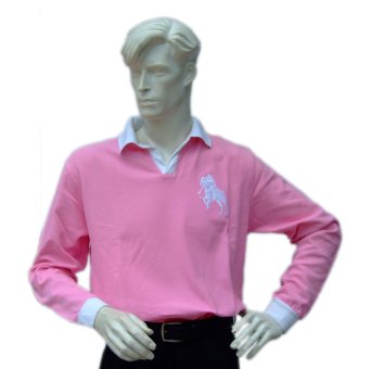 Poloace เสื้อโปโลแขนยาว เสื้อตีกอล์ฟสุภาพบุรุษ Polo Shirt PPM10700152 Pink Poloace เสื้อโปโลแขนยาว เสื้อตีกอล์ฟสุภาพบุรุษ Polo Shirt PPM10700152 Pink