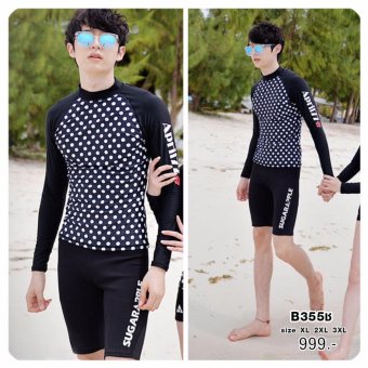 B355ช ชุดว่ายน้ำแขนยาว ไซร์ XL-3XL กัน UV 50% B355ช ชุดว่ายน้ำแขนยาว ไซร์ XL-3XL กัน UV 50%