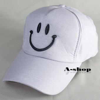A-shop หมวกแก๊ป หมวกแฟชั่น ผู้หญิง ใบหน้ายิ้ม สีเทา Hat0120-10 A-shop หมวกแก๊ป หมวกแฟชั่น ผู้หญิง ใบหน้ายิ้ม สีเทา Hat0120-10