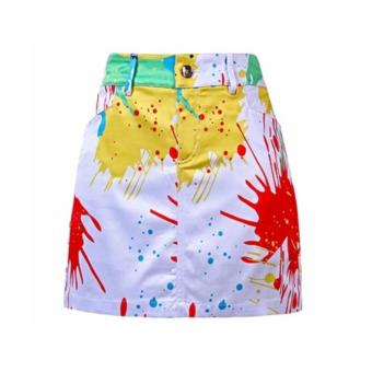 EXCEED LADY GOLF SKIRT WHITE COLOURFUL กระโปรงกอล์ฟ (QZ010) สีขาว EXCEED LADY GOLF SKIRT WHITE COLOURFUL กระโปรงกอล์ฟ (QZ010) สีขาว