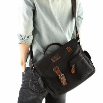 CV12-Black กระเป๋าสะพายข้าง ผ้าแคนวาส MO&Y สีดำ กระเป๋าผู้ชาย CV12-Black กระเป๋าสะพายข้าง ผ้าแคนวาส MO&Y สีดำ กระเป๋าผู้ชาย