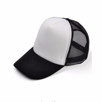 Summer Classic Cap ตาข่าย หน้าขาวหลังดำ Summer Classic Cap ตาข่าย หน้าขาวหลังดำ