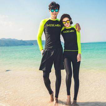Dolly ชุดว่ายน้ำชาย ชุดดำน้ำพรีเมียม 3 ชิ้น (เสื้อแขนยาว+กางเกงขายาว+กางเกงขาสั้น) (สีดำ-เขียว) รุ่น8023 Dolly ชุดว่ายน้ำชาย ชุดดำน้ำพรีเมียม 3 ชิ้น (เสื้อแขนยาว+กางเกงขายาว+กางเกงขาสั้น) (สีดำ-เขียว) รุ่น8023