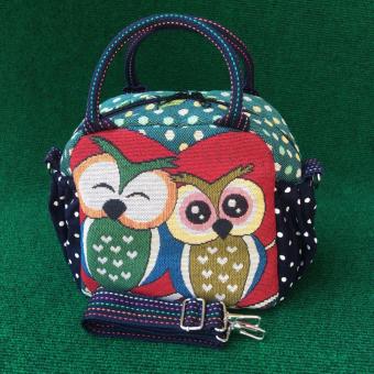 กระเป๋าผ้าทอ HandMade ลายนกฮูกพร้อมสายสะพาย สีสันสดใสน่ารักมากๆ รุ่น HUG-242 กระเป๋าผ้าทอ HandMade ลายนกฮูกพร้อมสายสะพาย สีสันสดใสน่ารักมากๆ รุ่น HUG-242